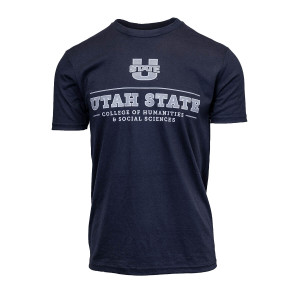 Utah State College of Humanities & Social Sciences Navy Short-Sleeve T-Shirt